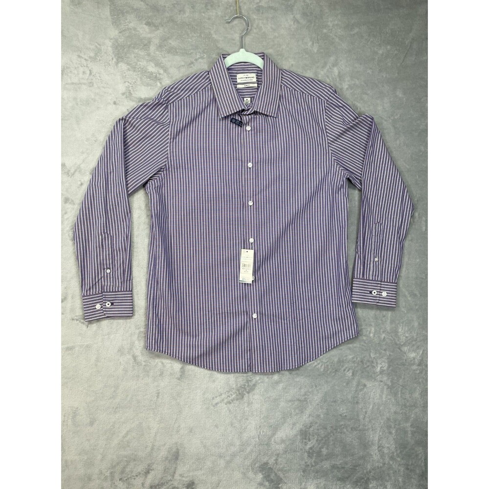 Men's Lucky Brand Slim Fit Button Up ShirtNWT Mendium 15x15 1/2